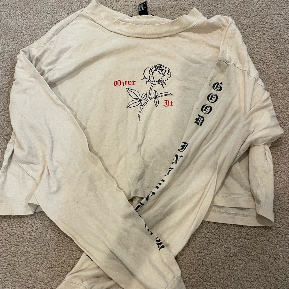 forever 21 super soft women’s cropped shirt over it top